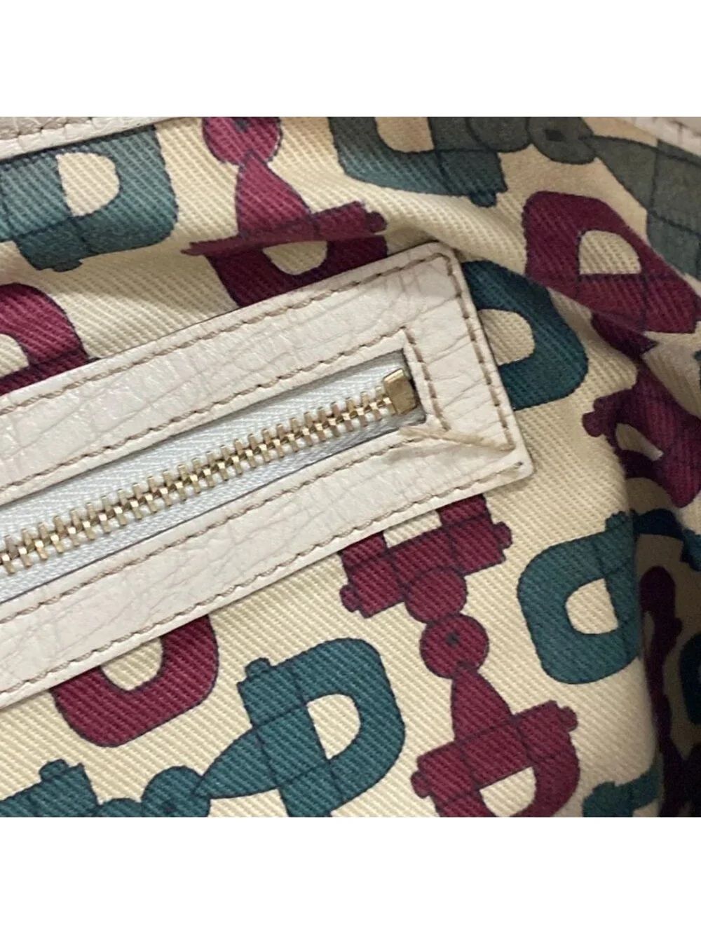 Gucci Tote GG Pattern Sherry Beige Ivory Multi Leather - Picture 14 of 15